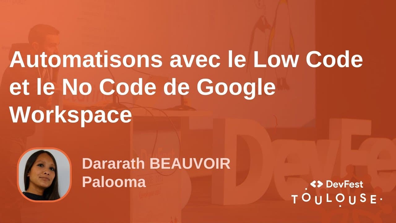 Automatisons avec le Low Code et le No Code de Google Workspace